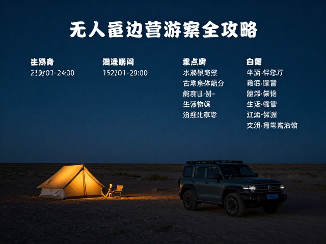 无人区边缘自驾，每日行程排布与夜间临时扎营方案全攻略