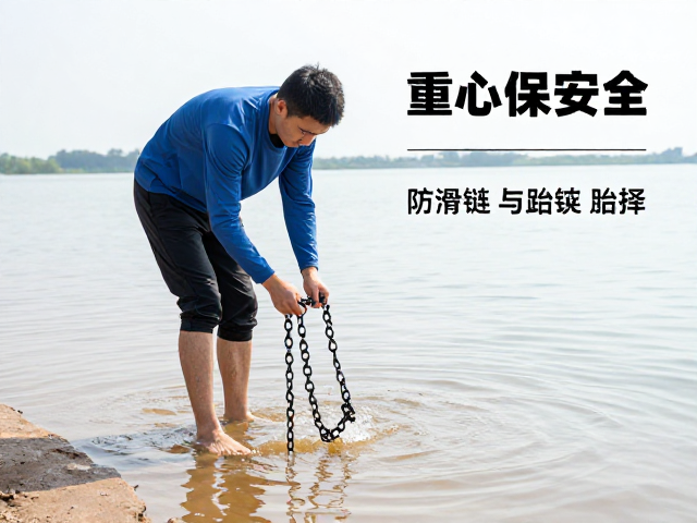 河滩涉水攻略,防滑链与胎纹选择,重心控制保安全