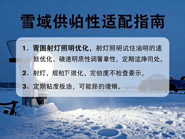 雪域供油适配指南，射灯照明优化与定期粘度检查要点