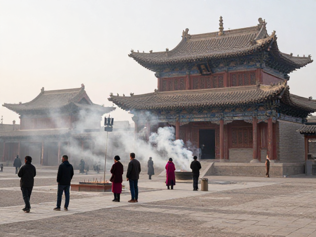 边塞人文抓拍，寺庙道观旁的当地居民生活纪实