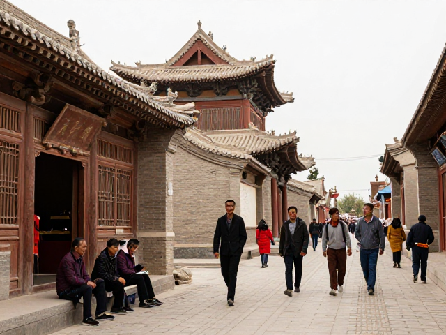 边塞人文抓拍，寺庙道观旁的当地居民生活纪实