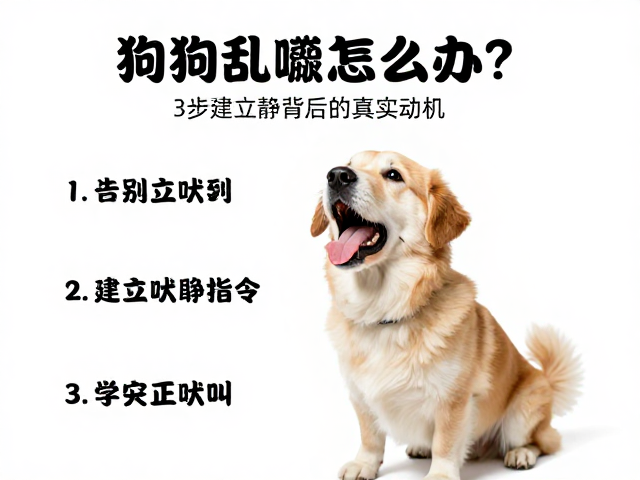 狗狗乱叫怎么办?3步建立安静指令,科学矫正吠叫行为