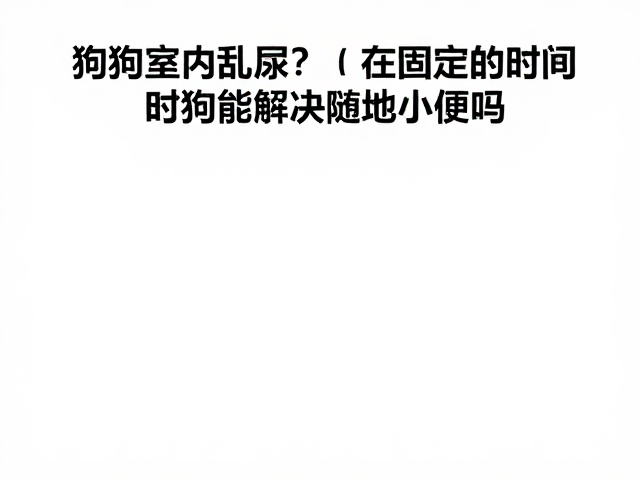 狗狗室内乱尿？固定遛狗时间能解决随地小便吗