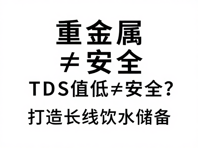 TDS值低&ne;安全？揭秘重金属检测，打造长线饮水储备