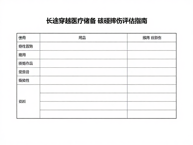 长途穿越医疗储备，磕碰摔伤用品便携性评估指南