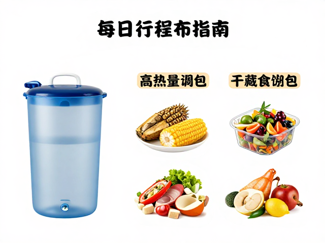 户外每日行程排布指南，净水器、储水袋与高热量便携食品搭配