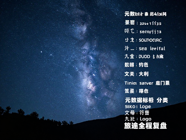 星空夜景延时拍摄全记录,元数据标签分类与旅途全程复盘