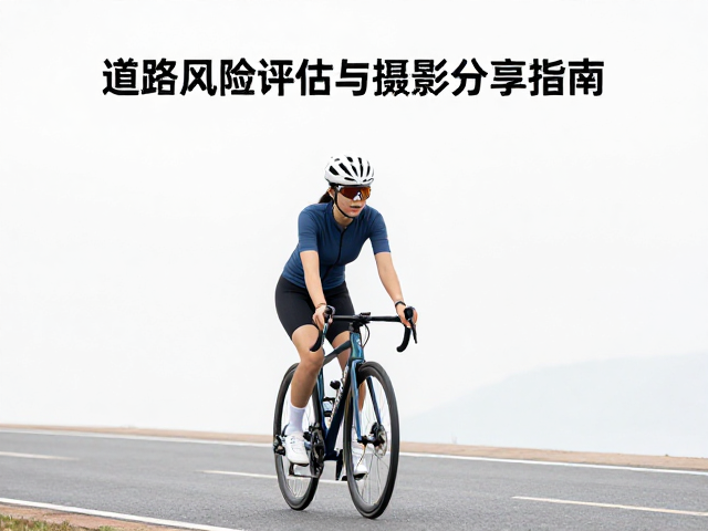 女生平缓骑行，道路风险评估与摄影分享指南