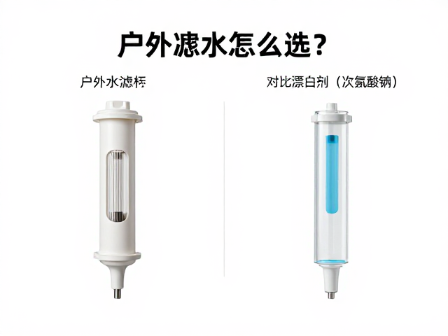 户外净水滤芯怎么选？重力过滤对比漂白剂(次氯酸钠)的优劣