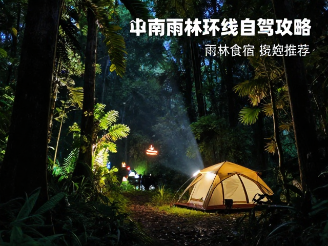 华南雨林环线自驾攻略，高亮射灯夜游，雨林食宿营地推荐