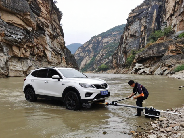 峡谷河畔环线自驾，涉水后刹车检查与车辆拖拽准备指南