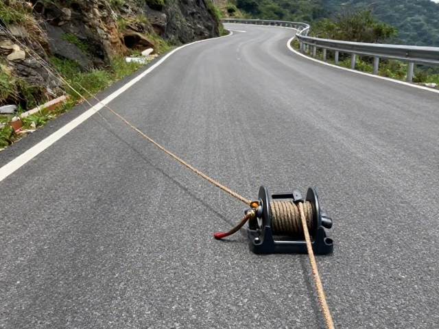 冷门秘境山路盲区弯道自救,拖车绳与绞盘实战指南