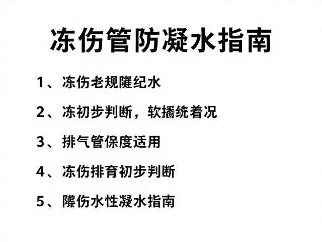 寒冬短途环线避坑，冻伤初步判断与排气管防凝水指南