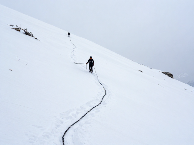 冬季极寒下雪域攀升路线，低档高转爬坡技巧与安全指南