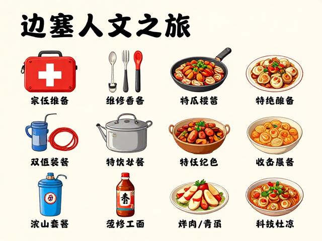 边塞人文之旅，必备急救维修工具与特色美食品鉴指南