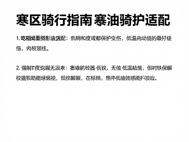 寒区骑行指南，机油适配、面罩防冻伤与低温传感器校准