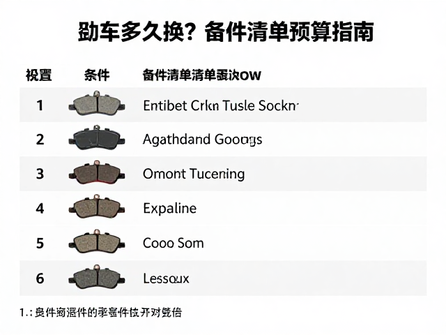 刹车片多久换？季节性建议与备件清单预算指南