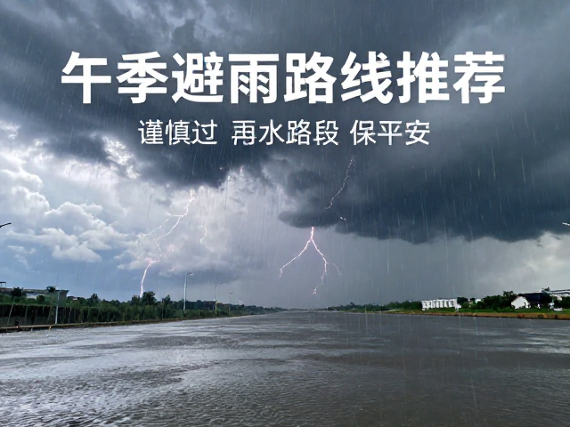午后雷阵雨频发！雨季避雨路线推荐，谨慎通过积水路段保平安