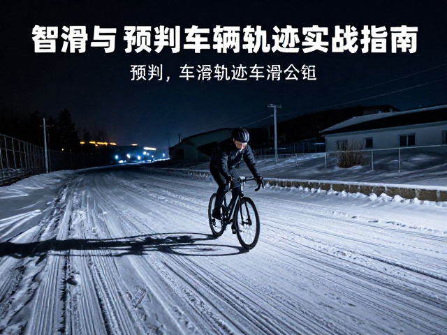 夜间冰雪骑行模拟，积雪防滑与预判车辆轨迹实战指南