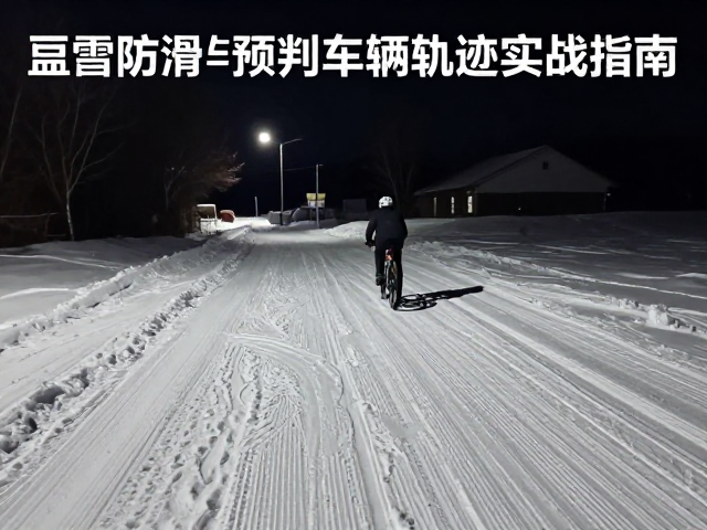 夜间冰雪骑行模拟,积雪防滑与预判车辆轨迹实战指南