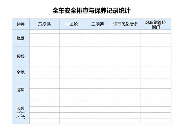 全车安全排查与保养记录统计,风挡高度角度调节优化指南