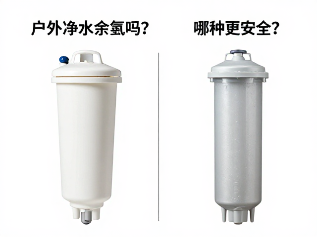 户外净水滤芯会残留余氯吗?对比化学消毒,哪种更安全?