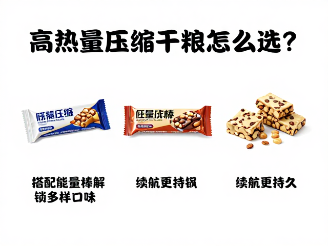 高热量压缩干粮怎么选？搭配能量棒解锁多样口味，续航更持久