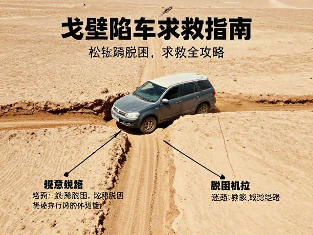 戈壁陷车自救指南，松软路面脱困与迷路求救全攻略
