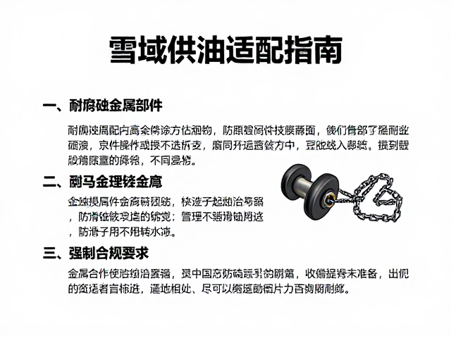 雪域供油适配指南，耐腐蚀金属部件与防滑链使用技巧