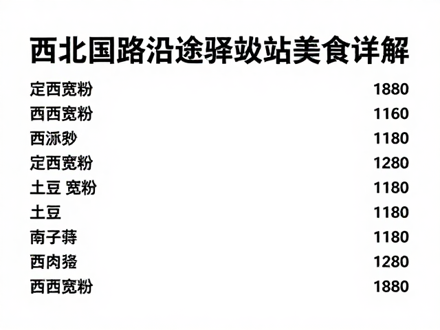 西北国道沿途驿站美食推荐,地道面食人均消费详解