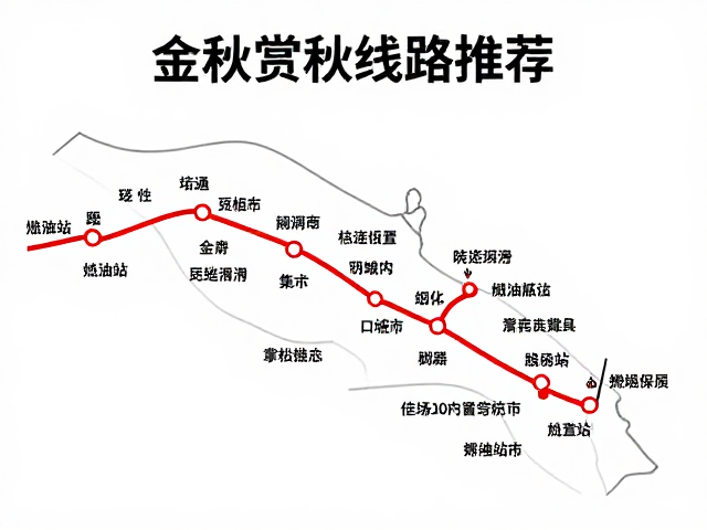 金秋赏秋线路推荐，含链条保养润滑指南与燃油站分布标记