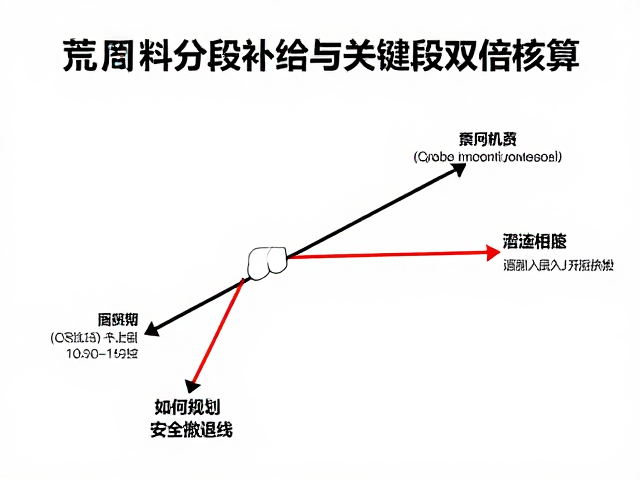 荒原油料分段补给与关键段双倍核算，如何规划安全撤退线？