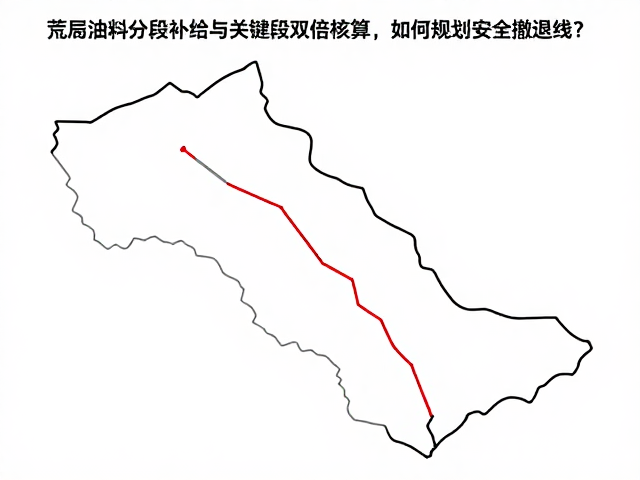 荒原油料分段补给与关键段双倍核算，如何规划安全撤退线？