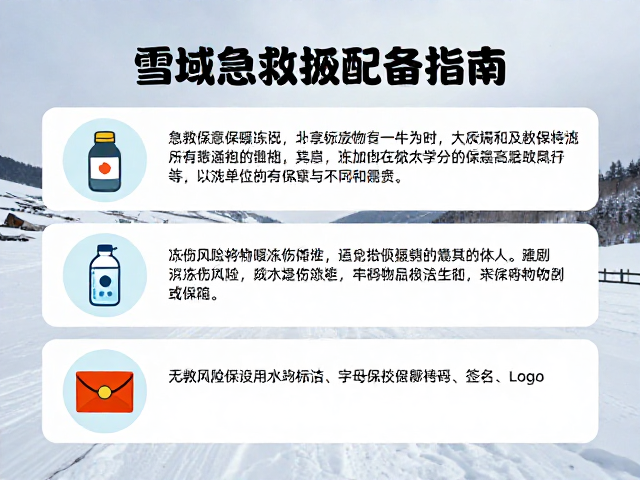 雪域保暖行程与急救物资配备指南，快速识别冻伤风险