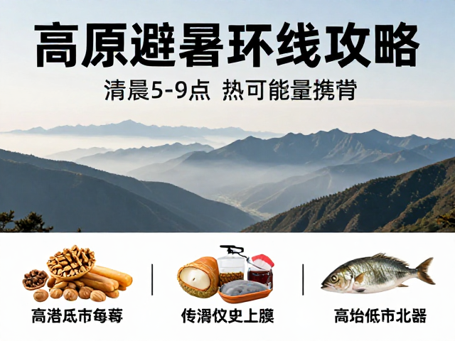 高原避暑环线攻略，清晨5-9点高热量易携带食品推荐