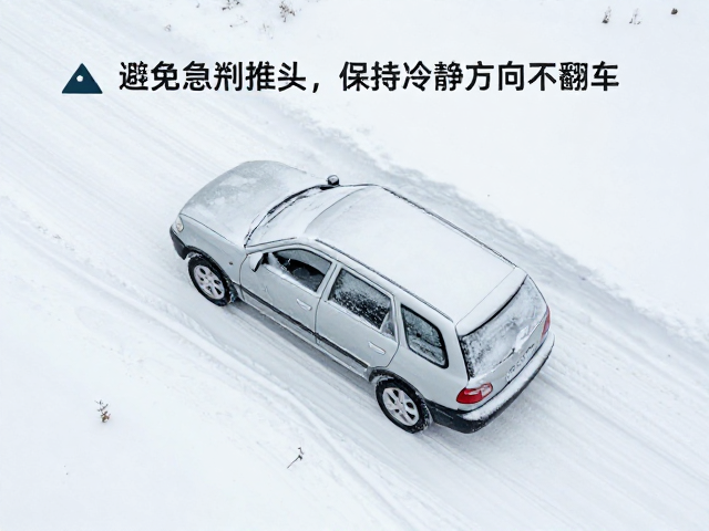 寒区雪地控车技巧,避免急刹推头,保持冷静稳方向不翻车