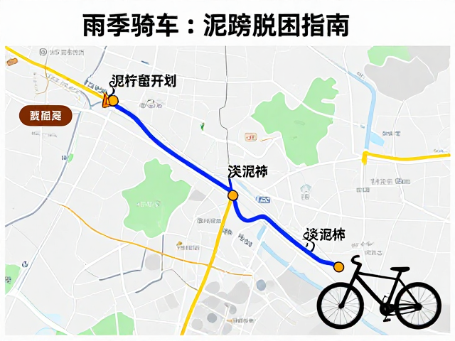 雨季单车遇险自救，主备用路线规划与泥泞脱困指南