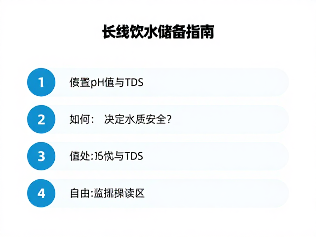 长线饮水储备指南，pH值与TDS值如何决定水质安全？