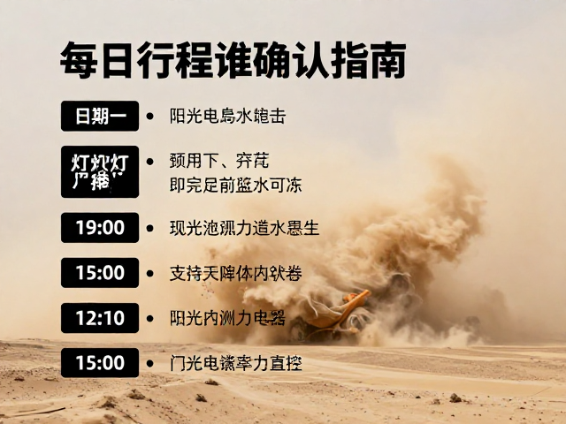 穿越沙尘暴，每日行程排布与灯光电瓶状态确认指南