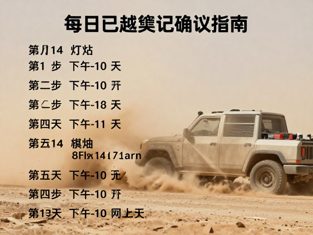 穿越沙尘暴，每日行程排布与灯光电瓶状态确认指南