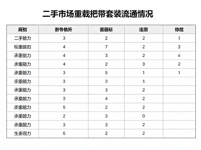二手市场重载绑带套装流通情况，承重能力实测与选购指南