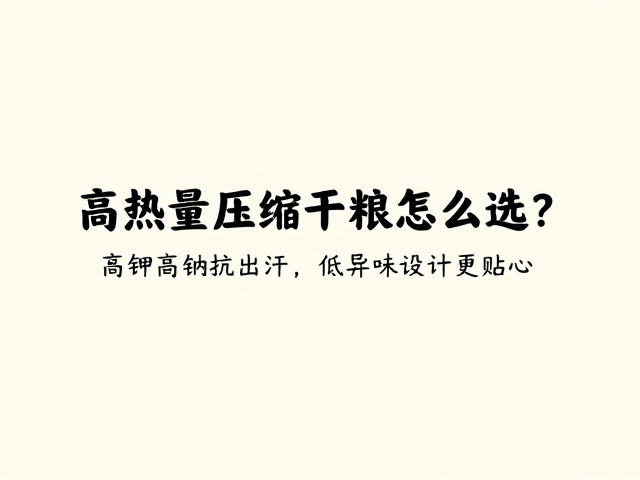 高热量压缩干粮怎么选？高钾高钠抗出汗，低异味设计更贴心
