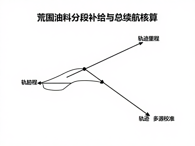 荒原油料分段补给与总续航核算,轨迹里程校准实战指南