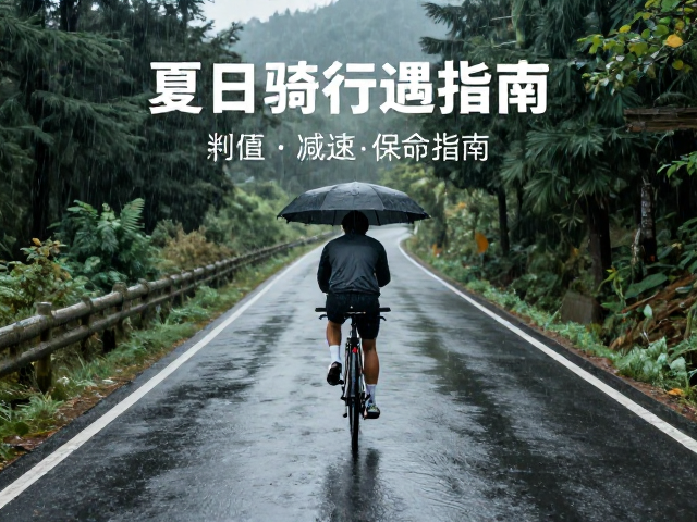山林夏日骑行遇暴雨?湿滑路面减速保命指南