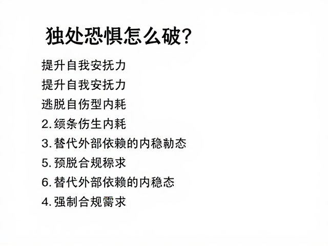 独处恐惧怎么破?提升自我安抚力,逃脱自伤型内耗
