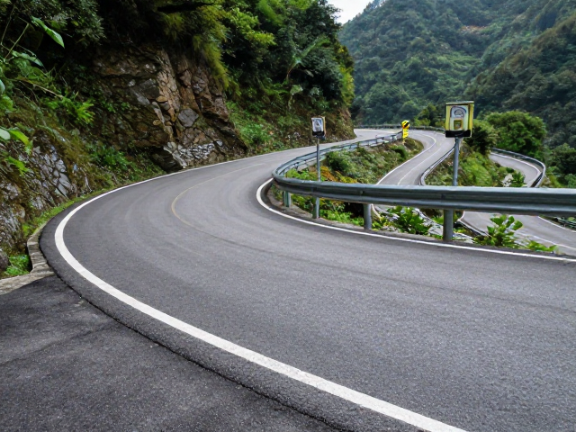 晴隆24道拐柏油路控车技巧,胎压监测定安全