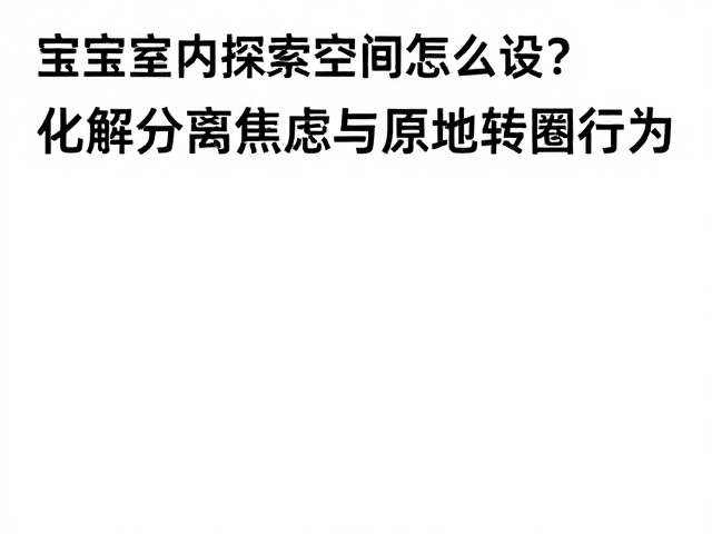 化解分离焦虑的渐进式陪伴策略