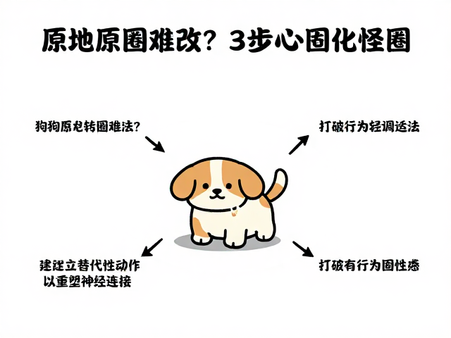 狗狗原地转圈难改？3步心理调适法，打破行为固化怪圈