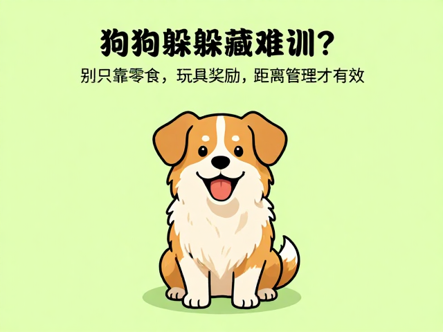狗狗躲藏难训?别只靠零食,玩具奖励,距离管理才有效