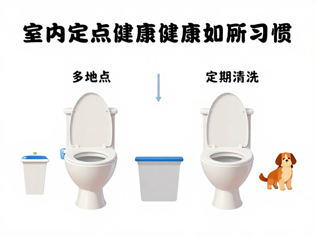 室内定点如厕技巧,多地点备用,定期清洗,打造狗狗健康如厕习惯